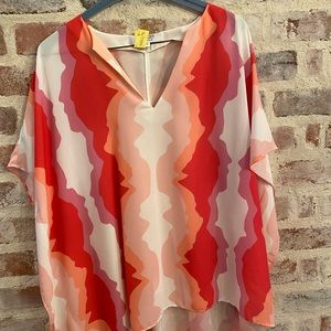Crosby ikat v neck tunic top